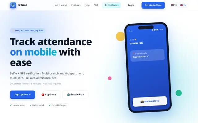 Screenshot of EzTime