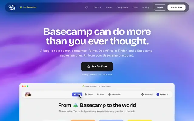 Screenshot of Can Do — Everything Basecamp could be