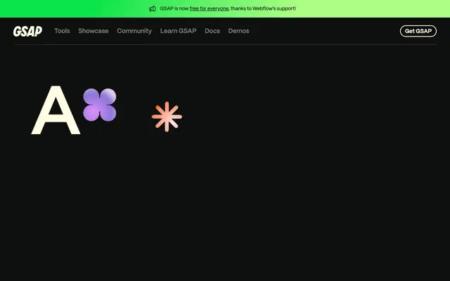 Screenshot of Homepage | GSAP