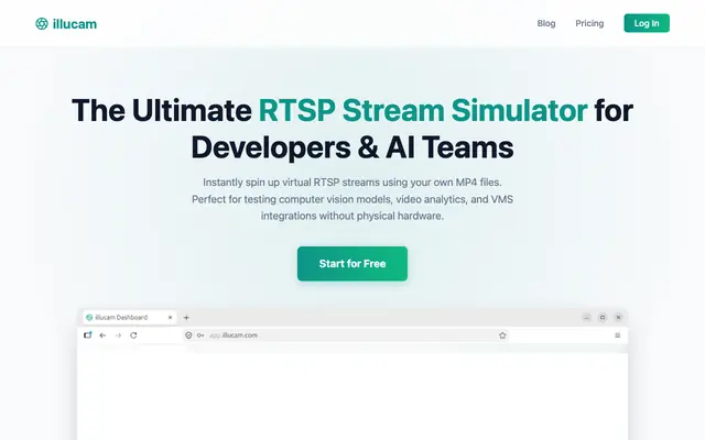 Screenshot of illucam - The RTSP Stream Simulator