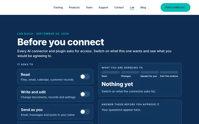 Screenshot of Before you connect | SquidTrain