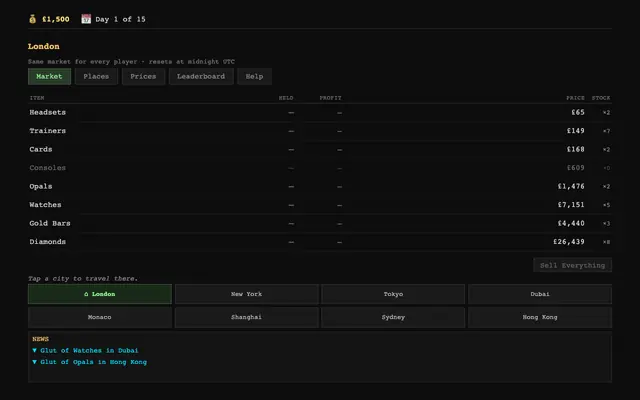 Screenshot of Trade Lord – Retro Trading Game: Get Rich, Top the Leaderboard