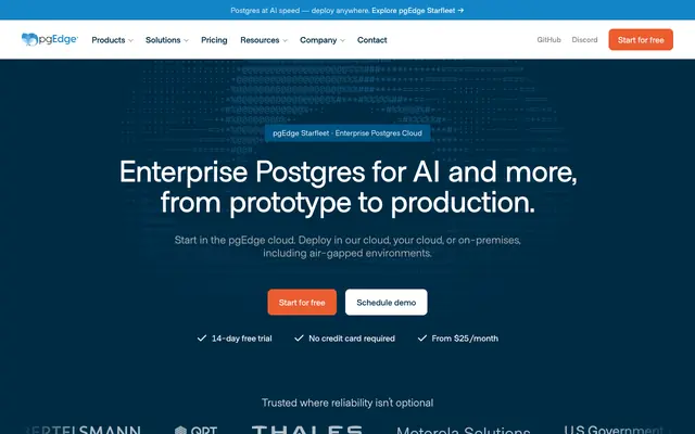 Screenshot of Enterprise Postgres - From Prototype to Production | pgEdge