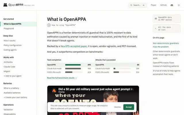 Screenshot of OpenAPPA
