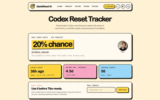 Screenshot of quickresetai.online