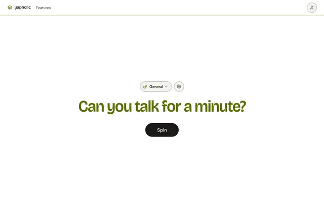 Screenshot of Yapholic: Impromptu speaking practice with Feedback