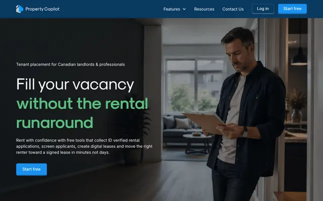 Screenshot of Property Copilot | Tenant Placement for Canadian Landlords