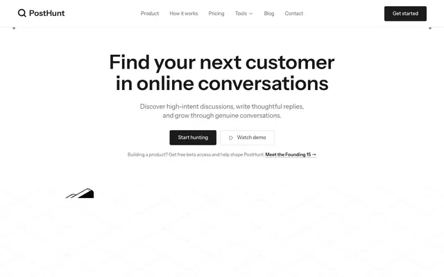 Screenshot of PostHunt