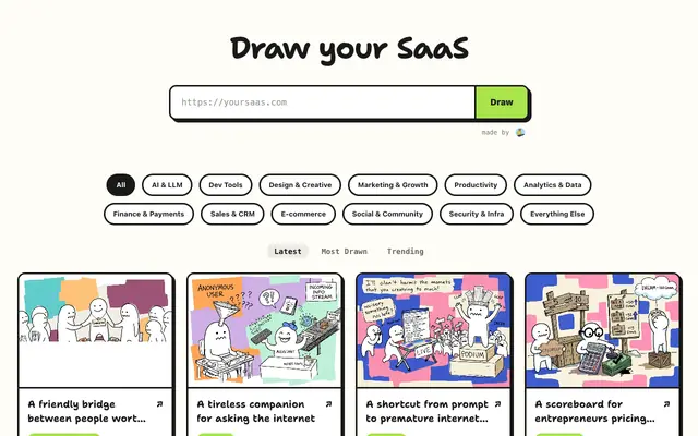 Screenshot of Draw your SaaS