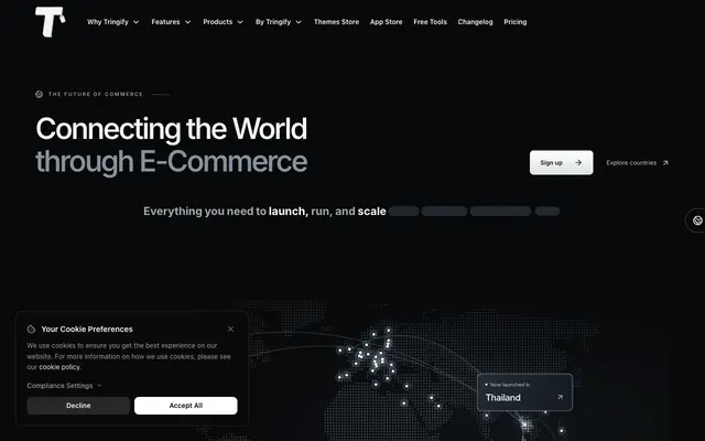 Screenshot of Tringify - Build and Operate Your E-commerce Store