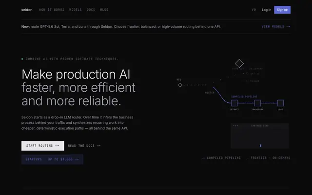 Screenshot of Seldon – Make production AI faster, more efficient and more reliable