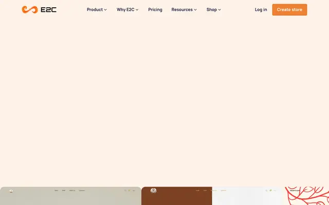 Screenshot of E2C - Your Own Online Store, Free to Run | No Monthly Fees