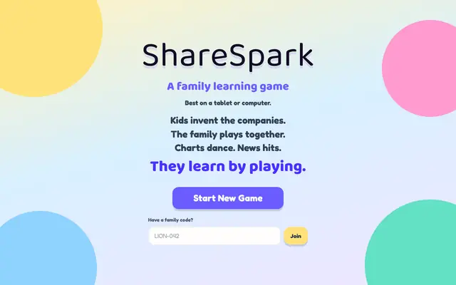 Screenshot of ShareSpark