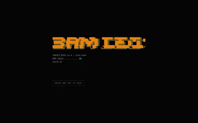 Screenshot of 3AM CEO · Building in the Dark | 3AM CEO