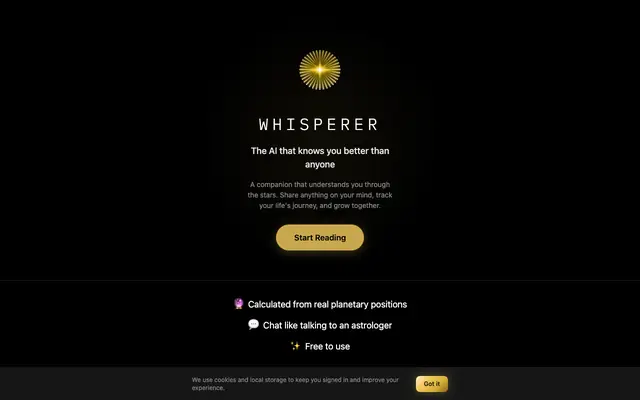 Screenshot of Whisperer
