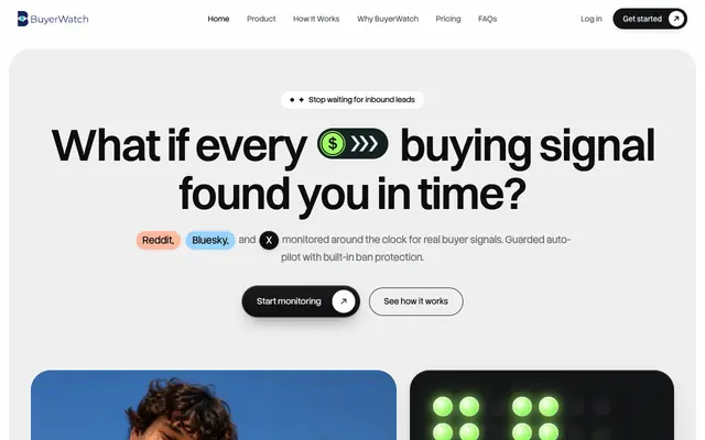 Screenshot of BuyerWatch — Social Intent Monitoring