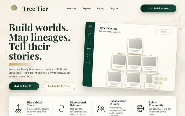 Screenshot of Tree Tier