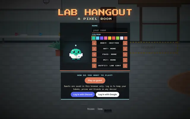 Screenshot of Lab Hangout