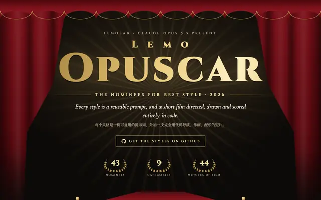 Screenshot of Lemo-Opuscar · The Nominees