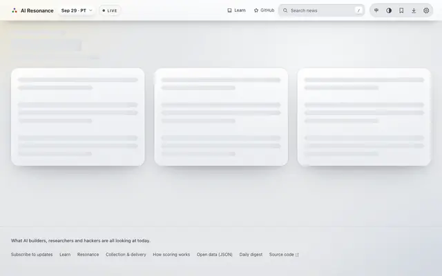Screenshot of AI Resonance · AI 日报与入门推荐