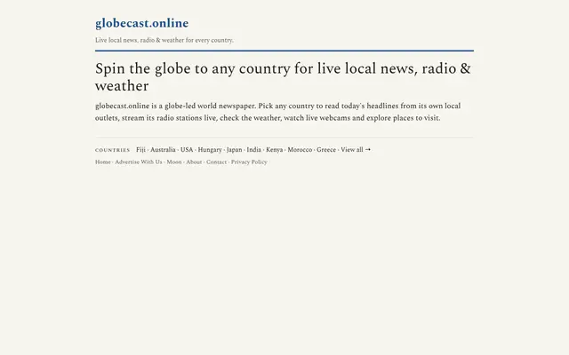 Screenshot of The Globe Dispatch — World desk report