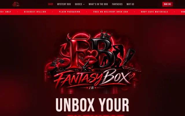 Screenshot of Sex Toy Mystery Boxes & Online Sex Shop UK | Fantasy Box
