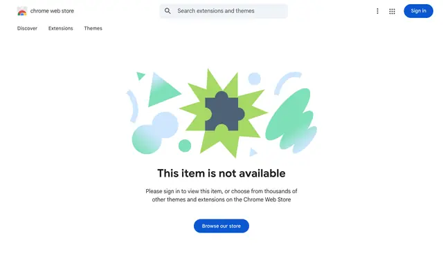 Screenshot of chromewebstore.google.com