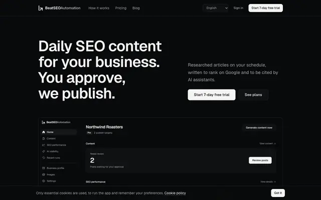 Screenshot of BeatSEOAutomation