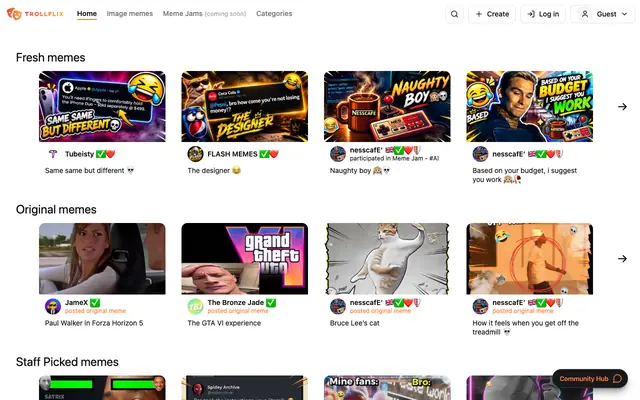 Screenshot of Trollflix - Home