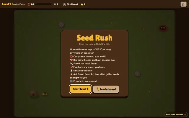 Screenshot of Seed Rush
