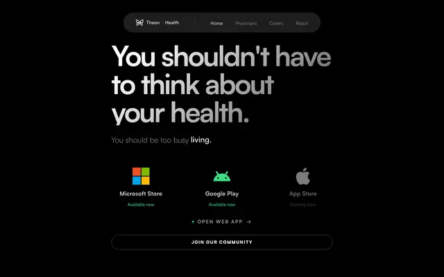 Screenshot of Theon - Your health history, organized