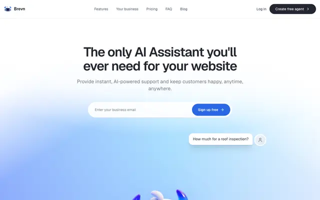 Screenshot of Brevn - AI Agent for Your Website