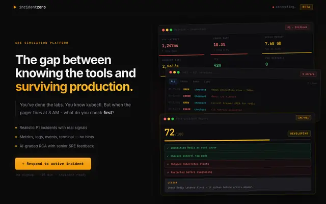 Screenshot of Incident Zero