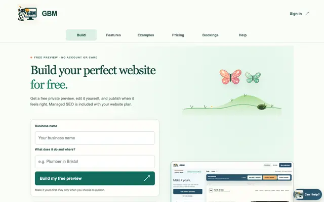 Screenshot of Small Business Websites & SEO That Grow With You | GBM