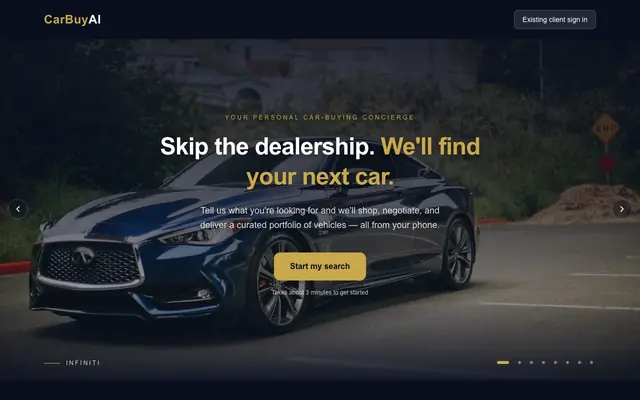 Screenshot of CarBuyAI