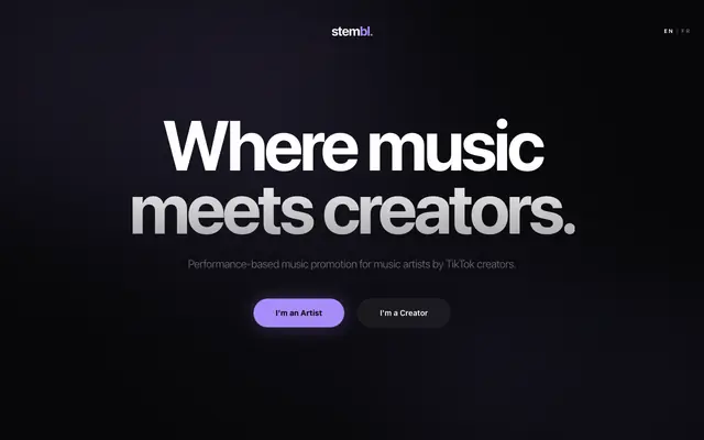 Screenshot of Stembl - Where Music Meets Creators