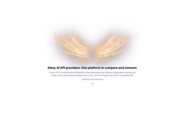 Screenshot of Cavoti AI | Multi-Provider AI API Platform