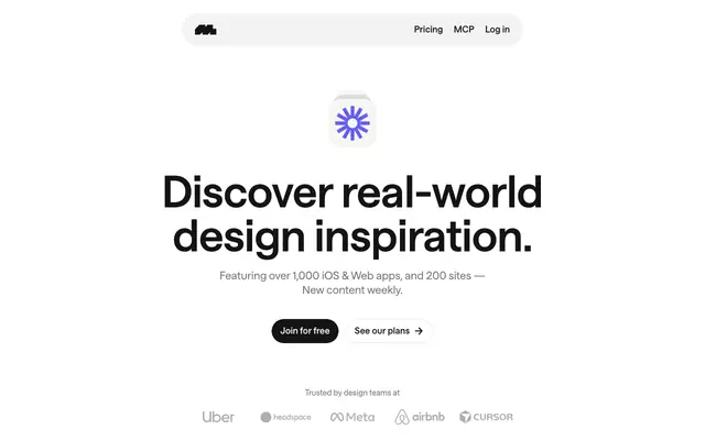 Screenshot of Mobbin — UI & UX design inspiration for mobile & web apps
