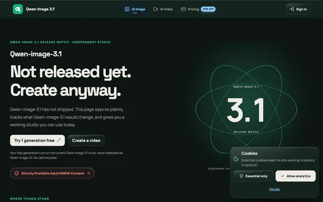Screenshot of qwenimage31.pro