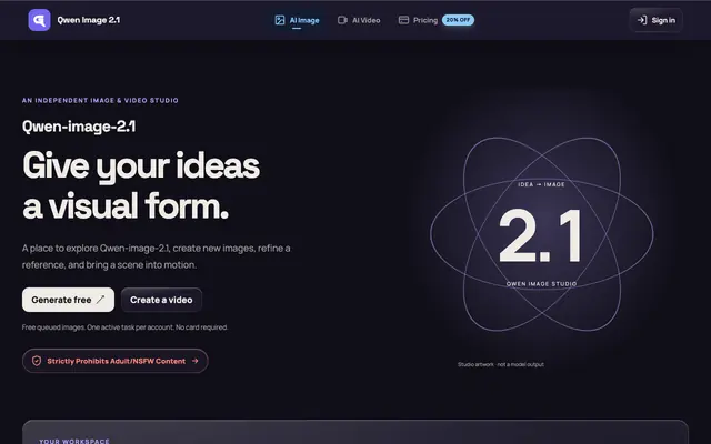 Screenshot of qwenimage21.pro