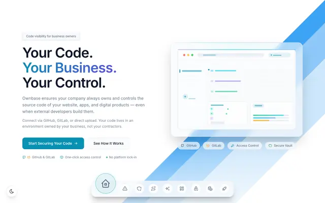 Screenshot of Ownbase — Your Software. Your Base.
