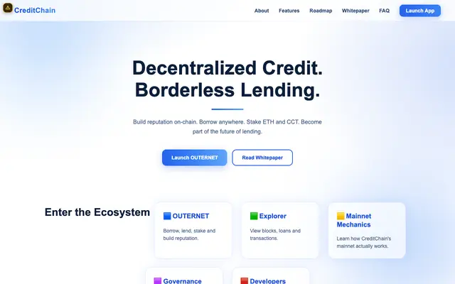 Screenshot of CreditChain