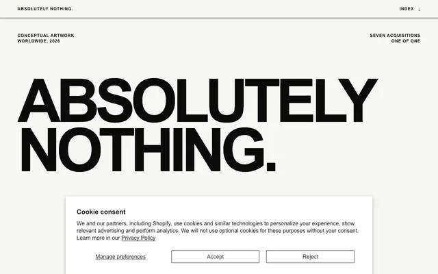 Screenshot of Absolutely nothing