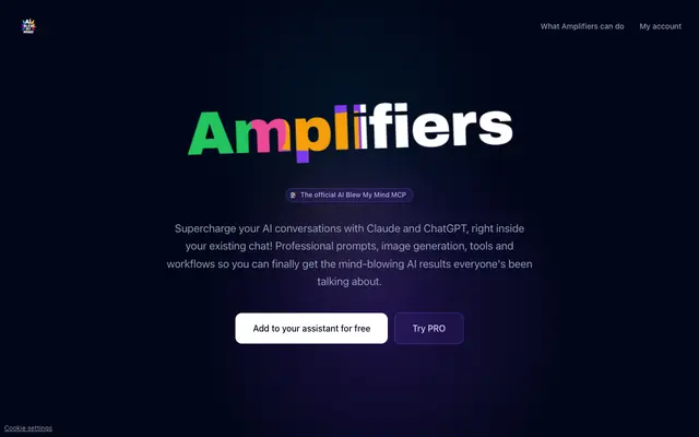 Screenshot of Amplifiers by AI Blew My Mind