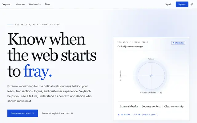 Screenshot of Veylatch