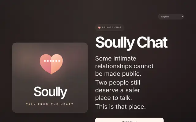 Screenshot of Soully Chat | Private chat for relationships you cannot make public
