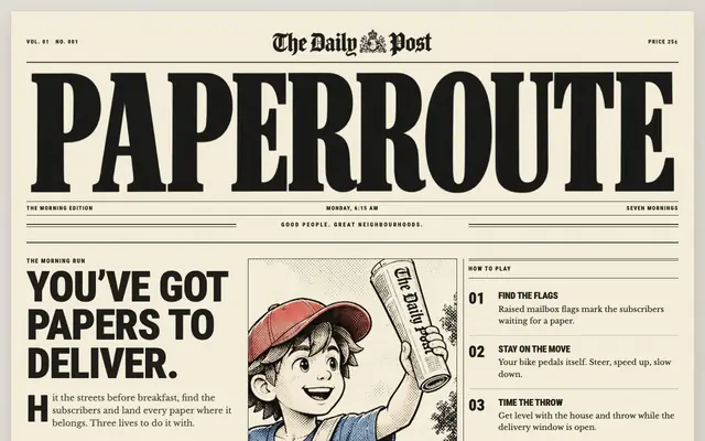 Screenshot of PaperRoute · A morning paper round in your browser