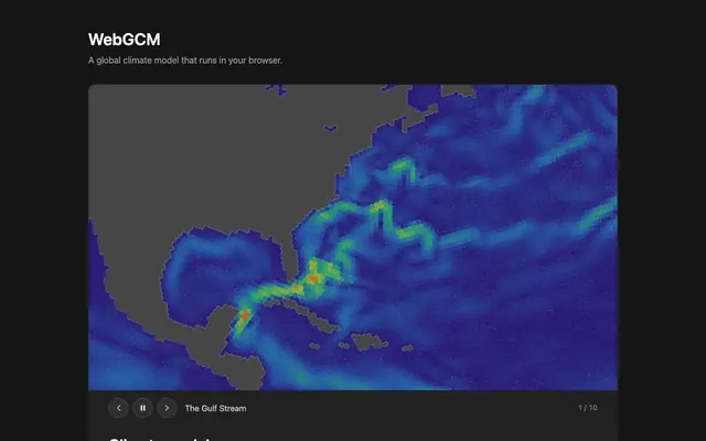 Screenshot of WebGCM
