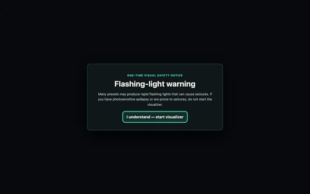 Screenshot of AVS//Web — Visualizer