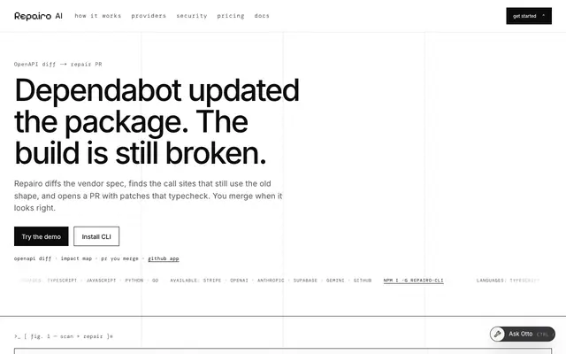 Screenshot of Dependabot for third-party APIs
